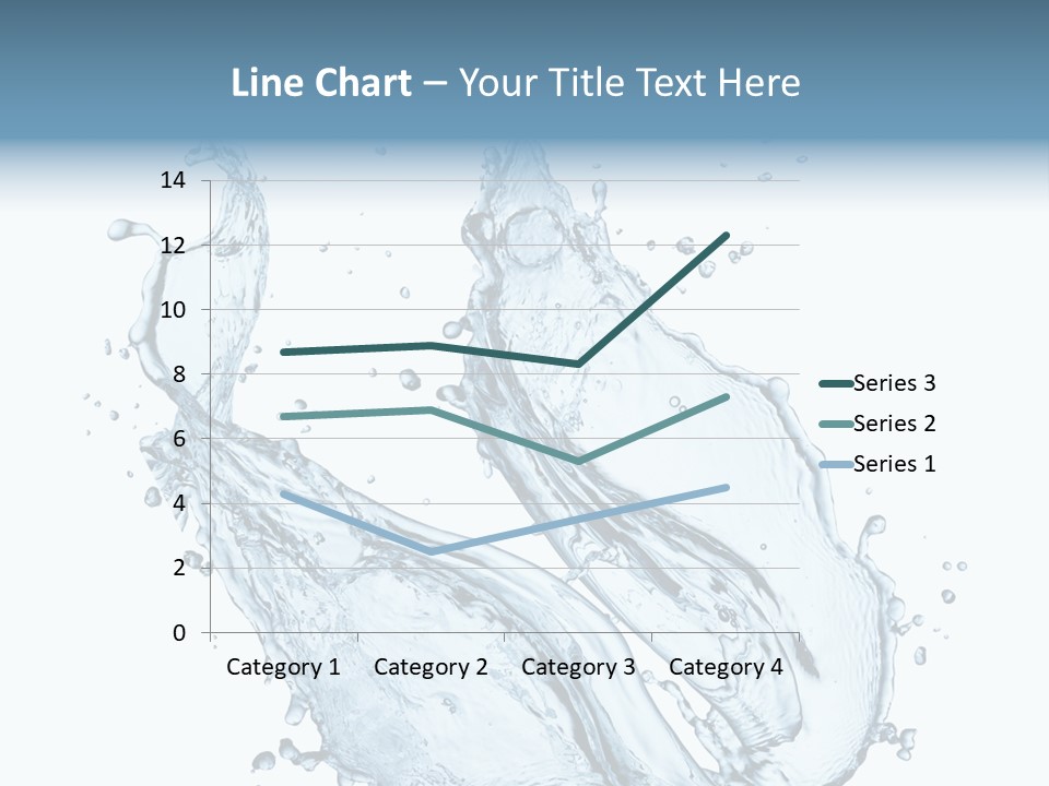 Liquid Isolated Blue PowerPoint Template