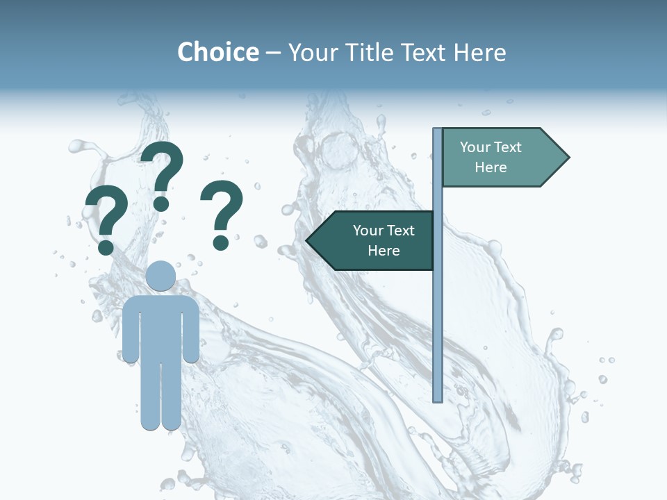 Liquid Isolated Blue PowerPoint Template