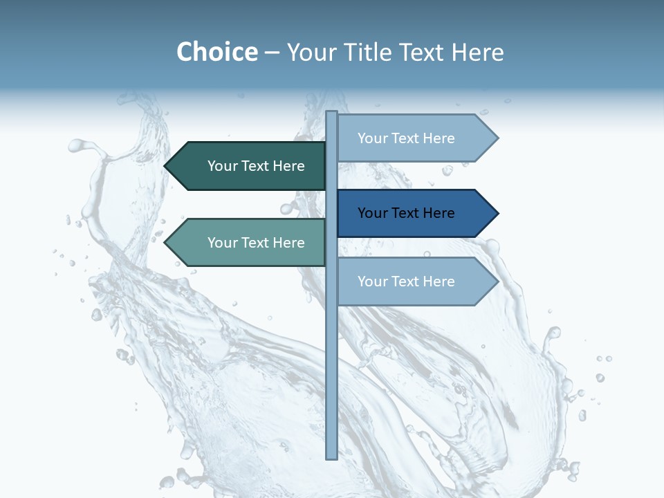 Liquid Isolated Blue PowerPoint Template