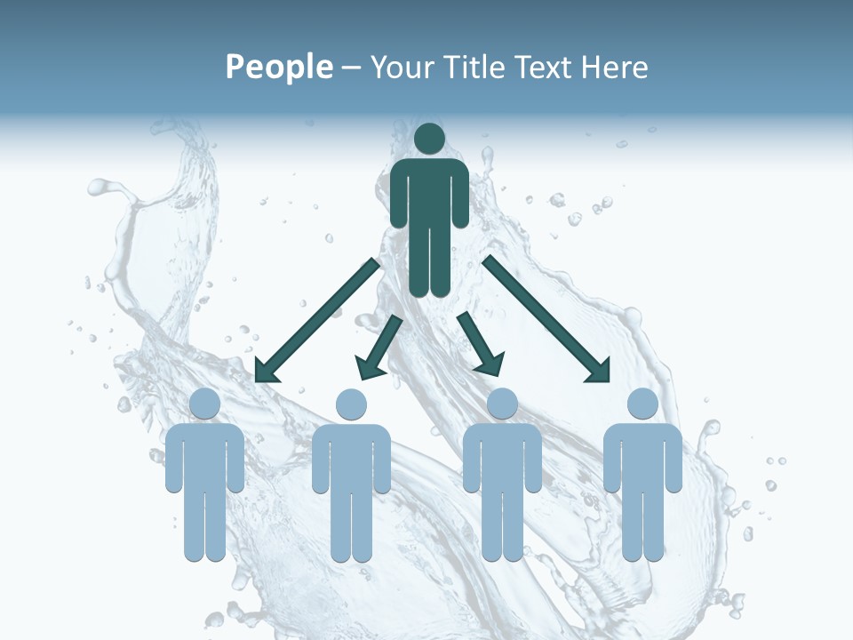 Liquid Isolated Blue PowerPoint Template