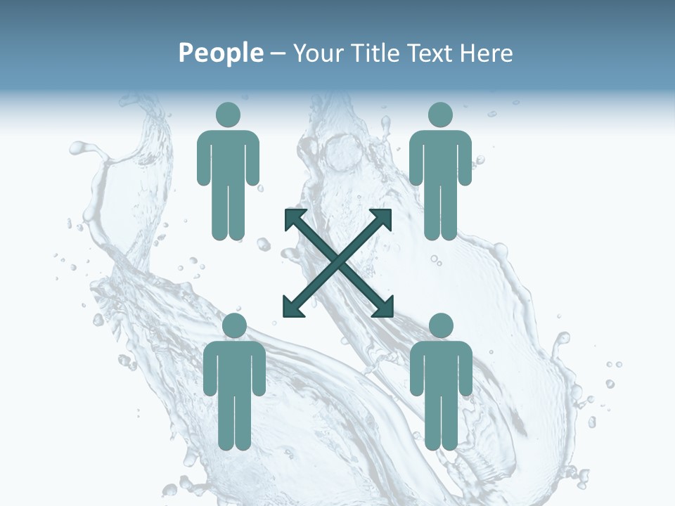 Liquid Isolated Blue PowerPoint Template