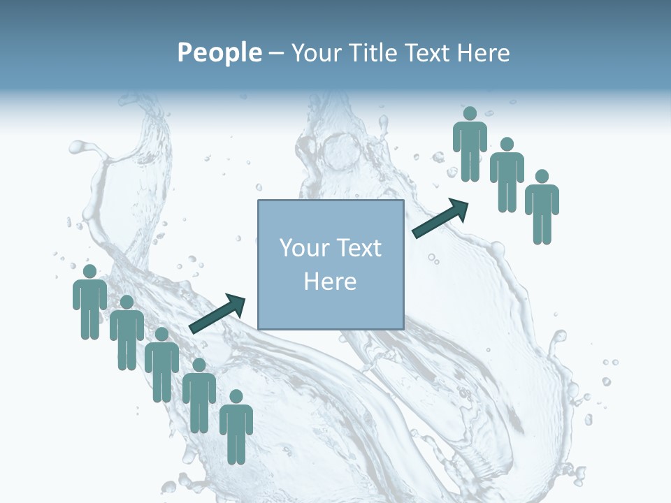 Liquid Isolated Blue PowerPoint Template