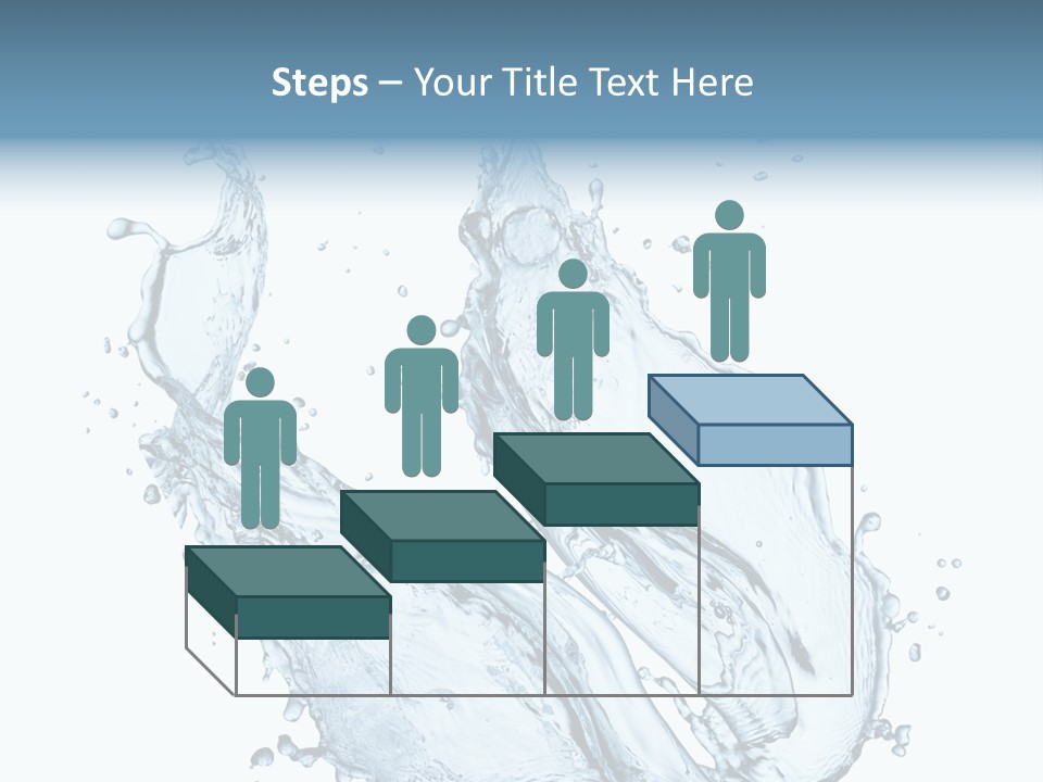 Liquid Isolated Blue PowerPoint Template