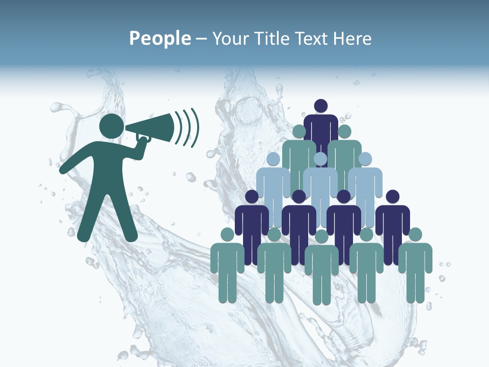 Liquid Isolated Blue PowerPoint Template