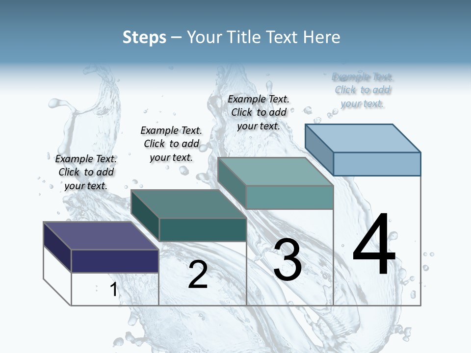 Liquid Isolated Blue PowerPoint Template
