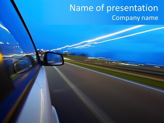 Traffic Metal Glass PowerPoint Template