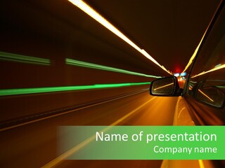 Drive Dark Reflection PowerPoint Template