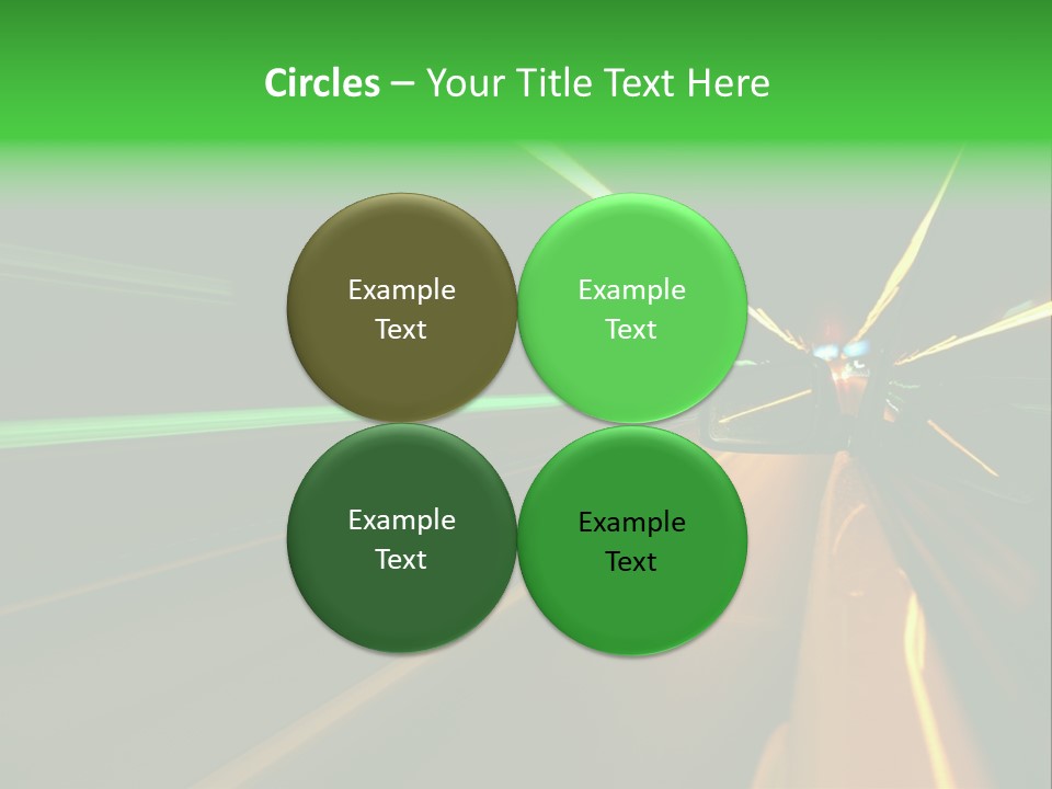 Drive Dark Reflection PowerPoint Template