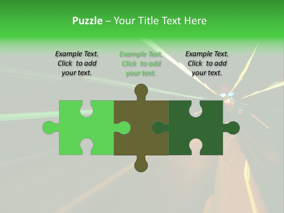 Drive Dark Reflection PowerPoint Template