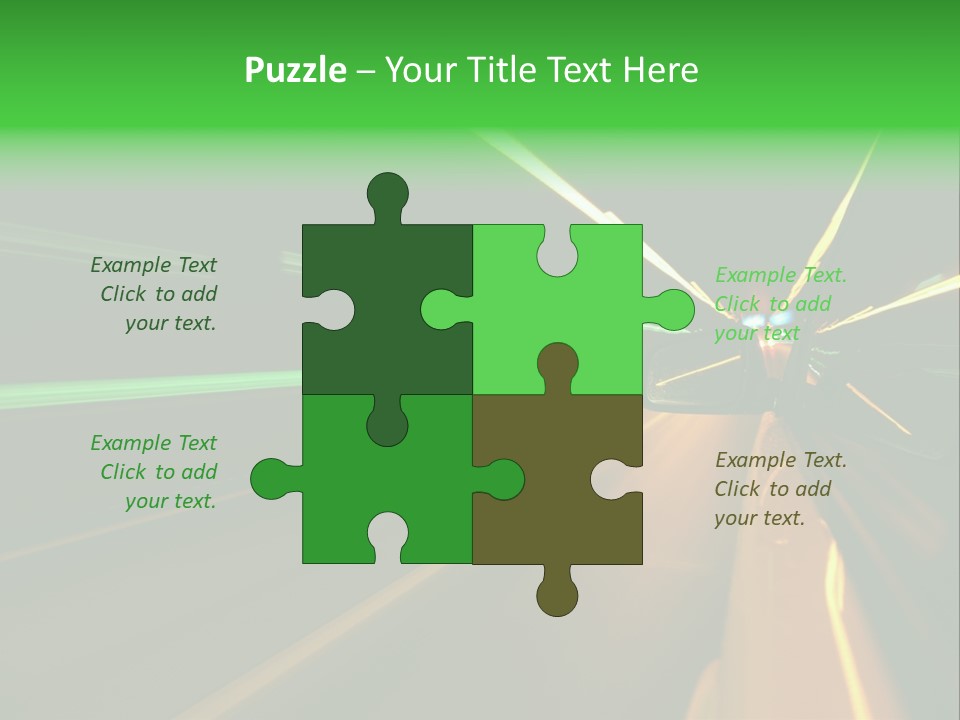 Drive Dark Reflection PowerPoint Template