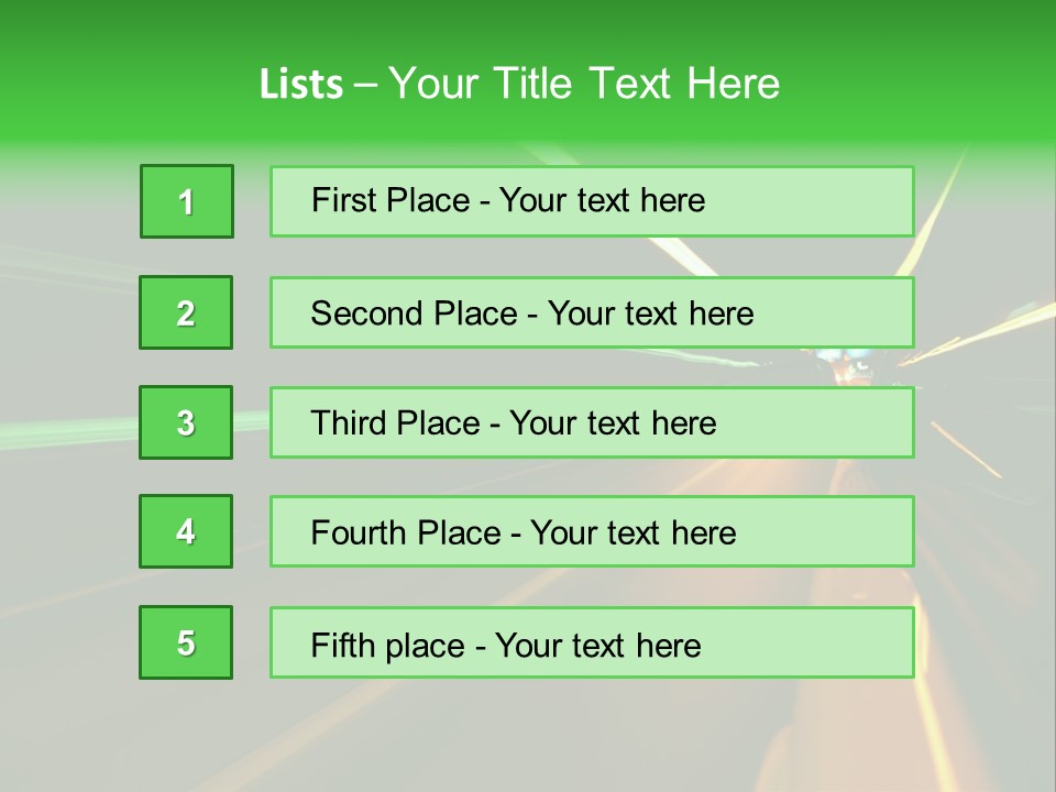 Drive Dark Reflection PowerPoint Template
