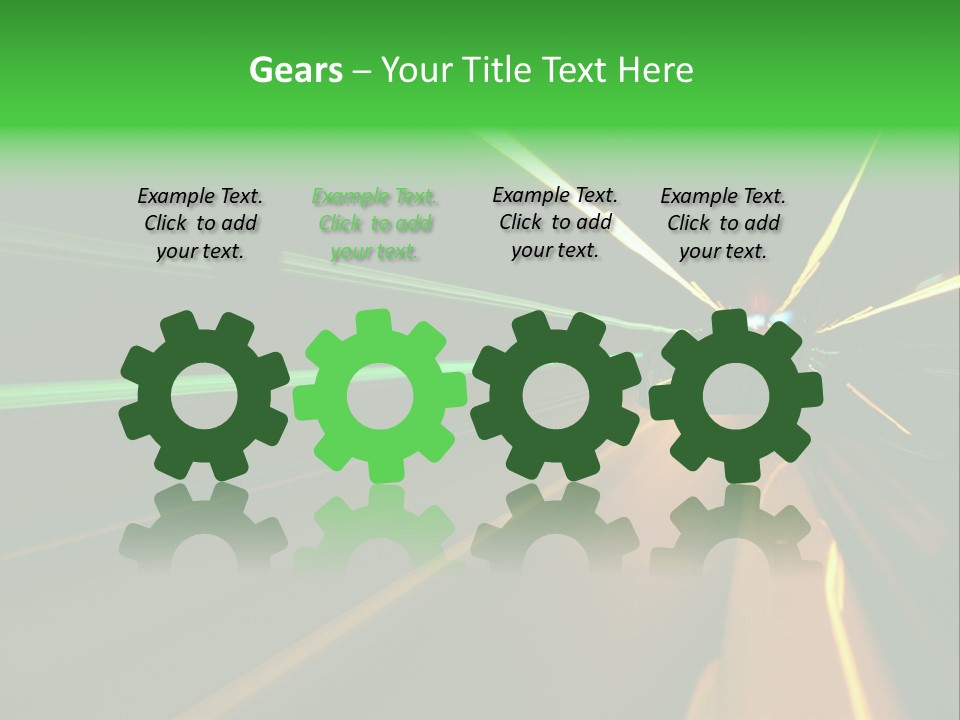 Drive Dark Reflection PowerPoint Template