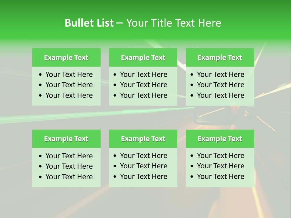 Drive Dark Reflection PowerPoint Template