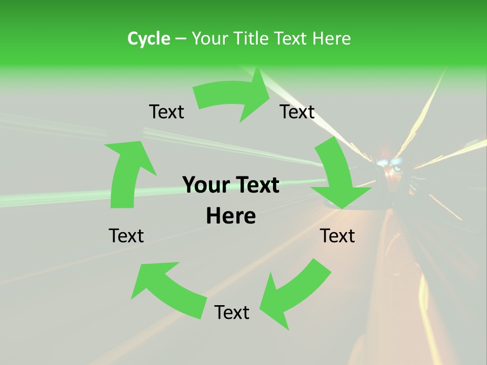 Drive Dark Reflection PowerPoint Template