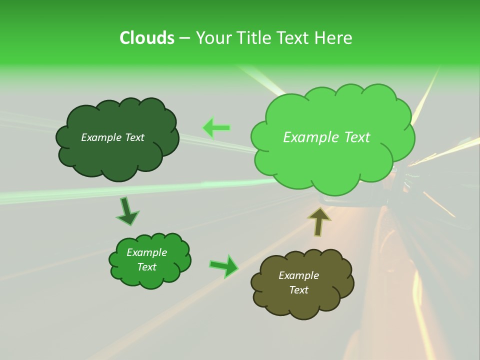 Drive Dark Reflection PowerPoint Template