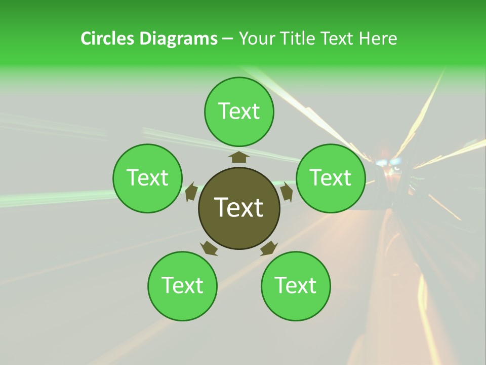 Drive Dark Reflection PowerPoint Template