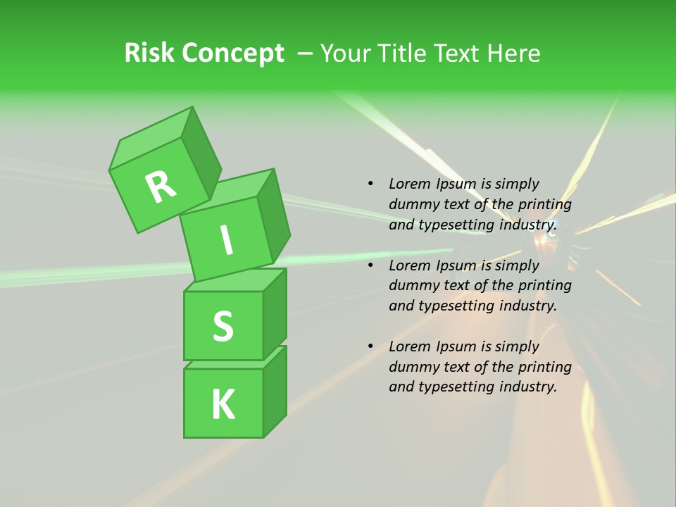 Drive Dark Reflection PowerPoint Template