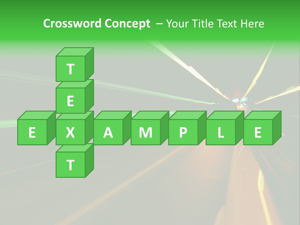 Drive Dark Reflection PowerPoint Template