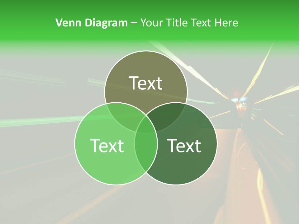 Drive Dark Reflection PowerPoint Template