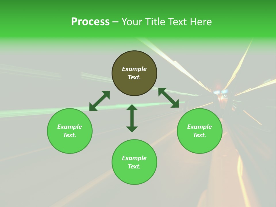 Drive Dark Reflection PowerPoint Template