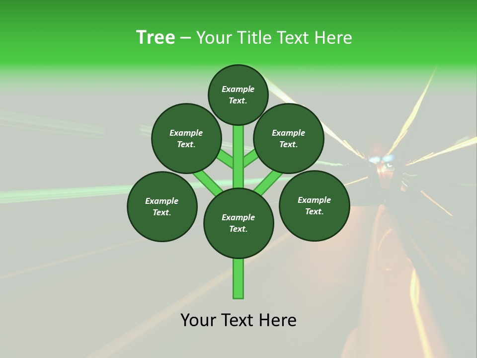 Drive Dark Reflection PowerPoint Template