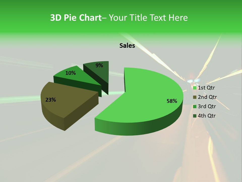 Drive Dark Reflection PowerPoint Template