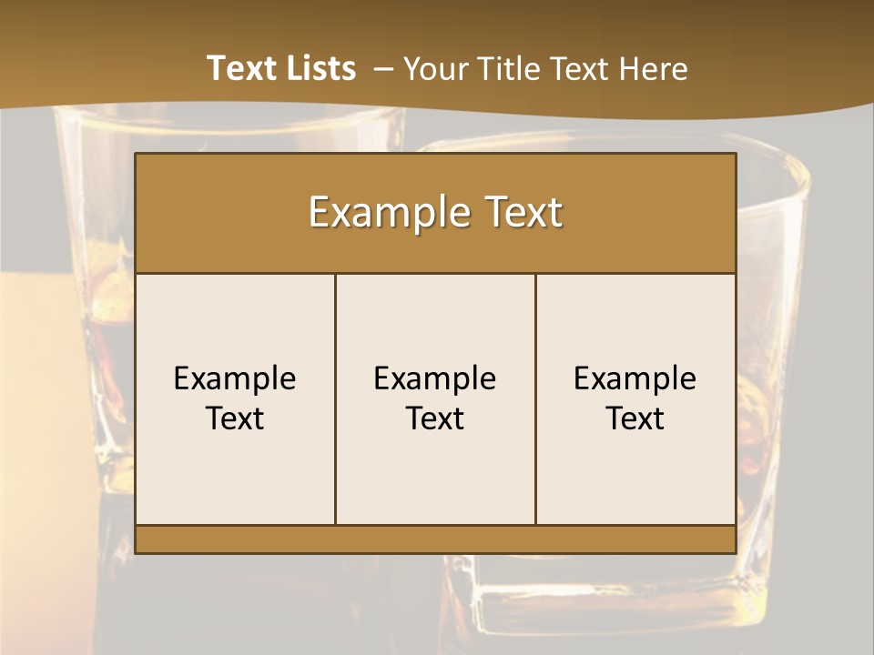 Alcohol Brandy Whiskey PowerPoint Template