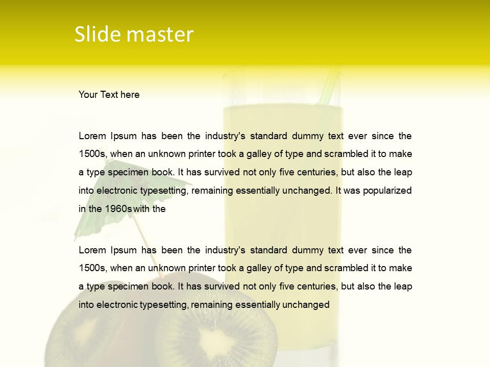 Summer Beverage Sweet PowerPoint Template