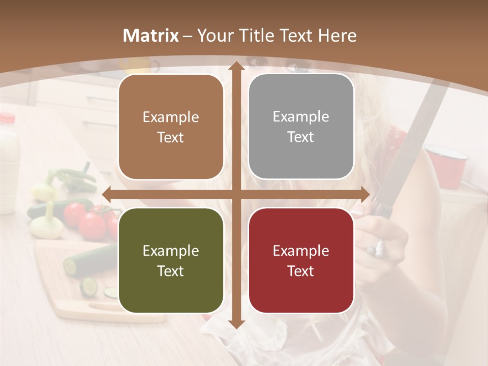 Aggressive Girl Cooking PowerPoint Template