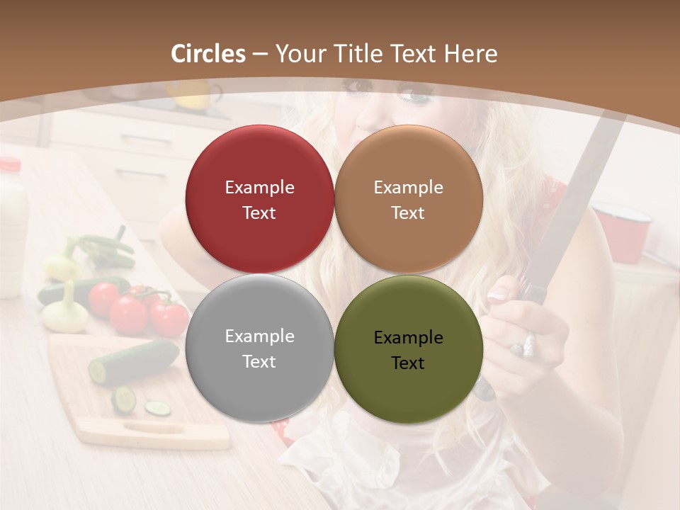 Aggressive Girl Cooking PowerPoint Template