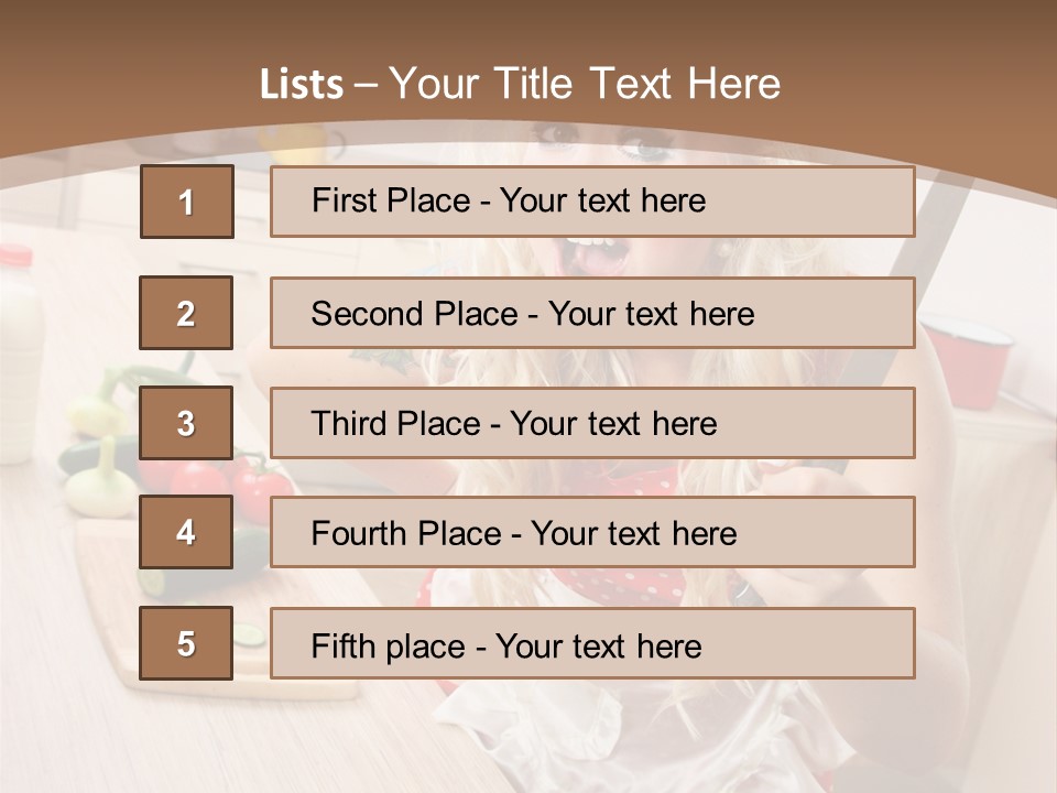 Aggressive Girl Cooking PowerPoint Template