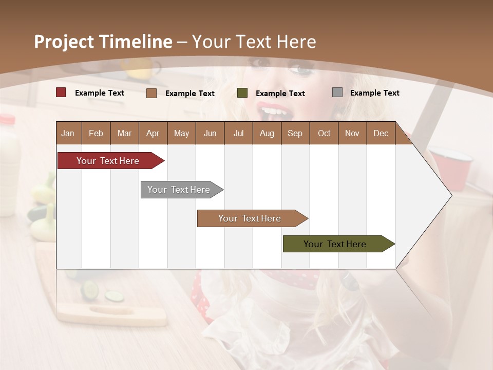 Aggressive Girl Cooking PowerPoint Template