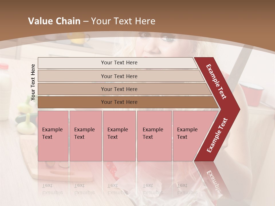 Aggressive Girl Cooking PowerPoint Template