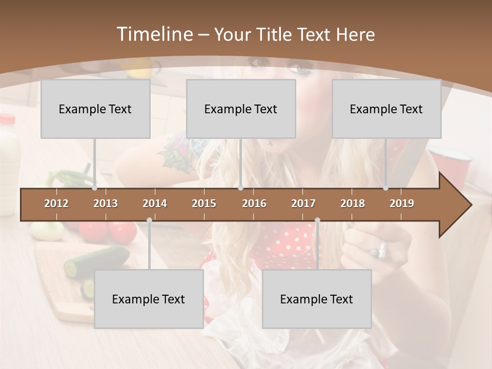 Aggressive Girl Cooking PowerPoint Template
