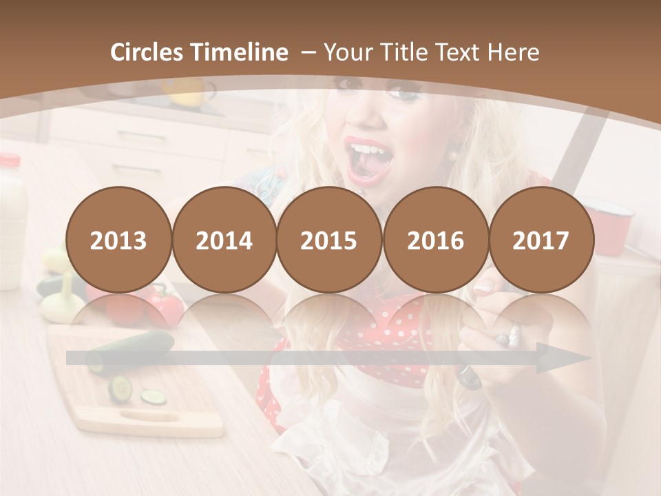 Aggressive Girl Cooking PowerPoint Template