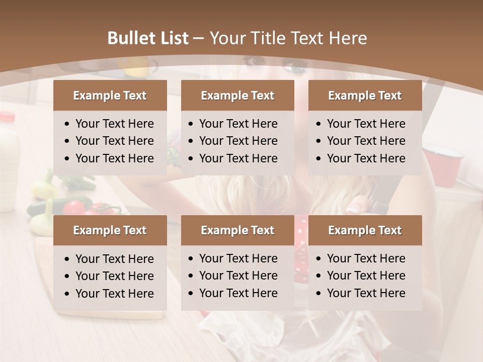 Aggressive Girl Cooking PowerPoint Template