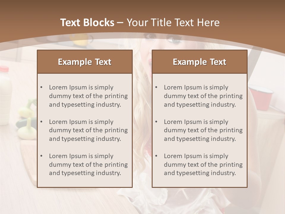 Aggressive Girl Cooking PowerPoint Template