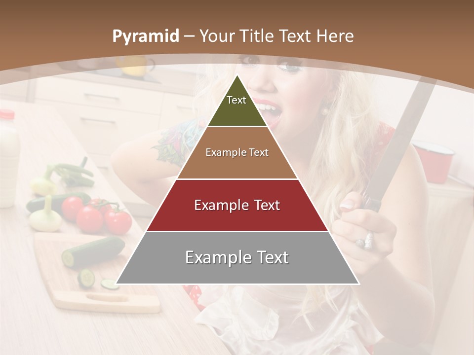 Aggressive Girl Cooking PowerPoint Template