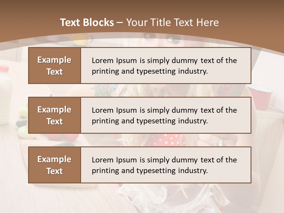 Aggressive Girl Cooking PowerPoint Template