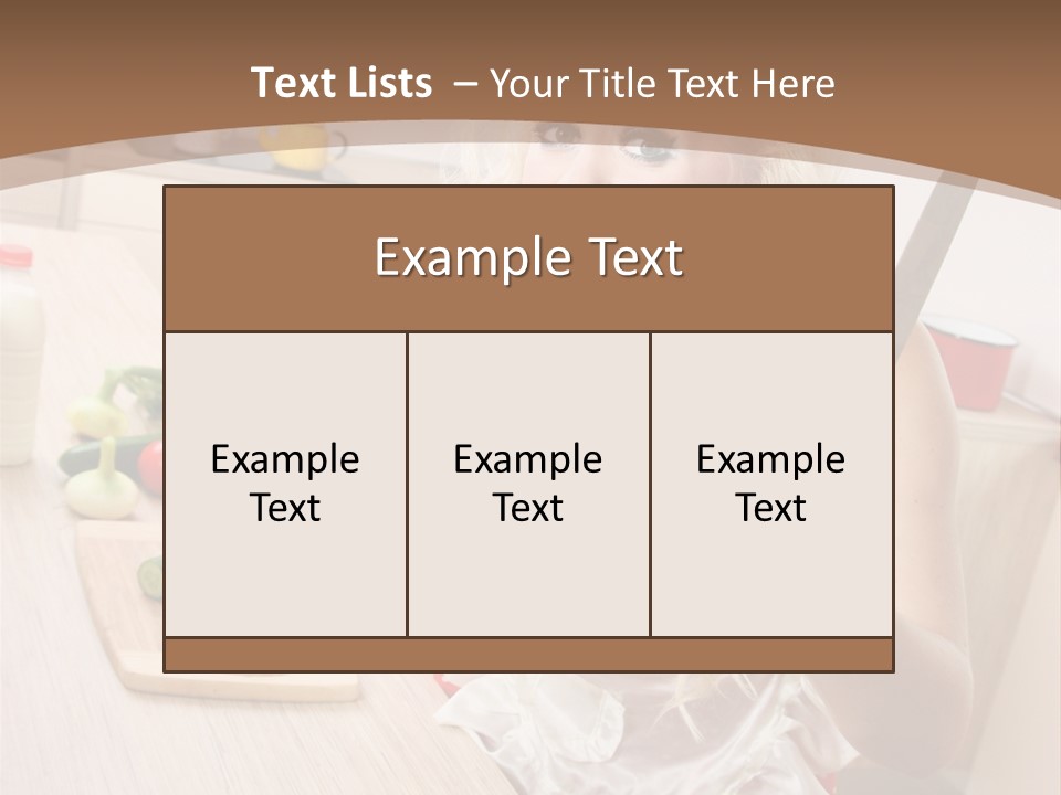 Aggressive Girl Cooking PowerPoint Template