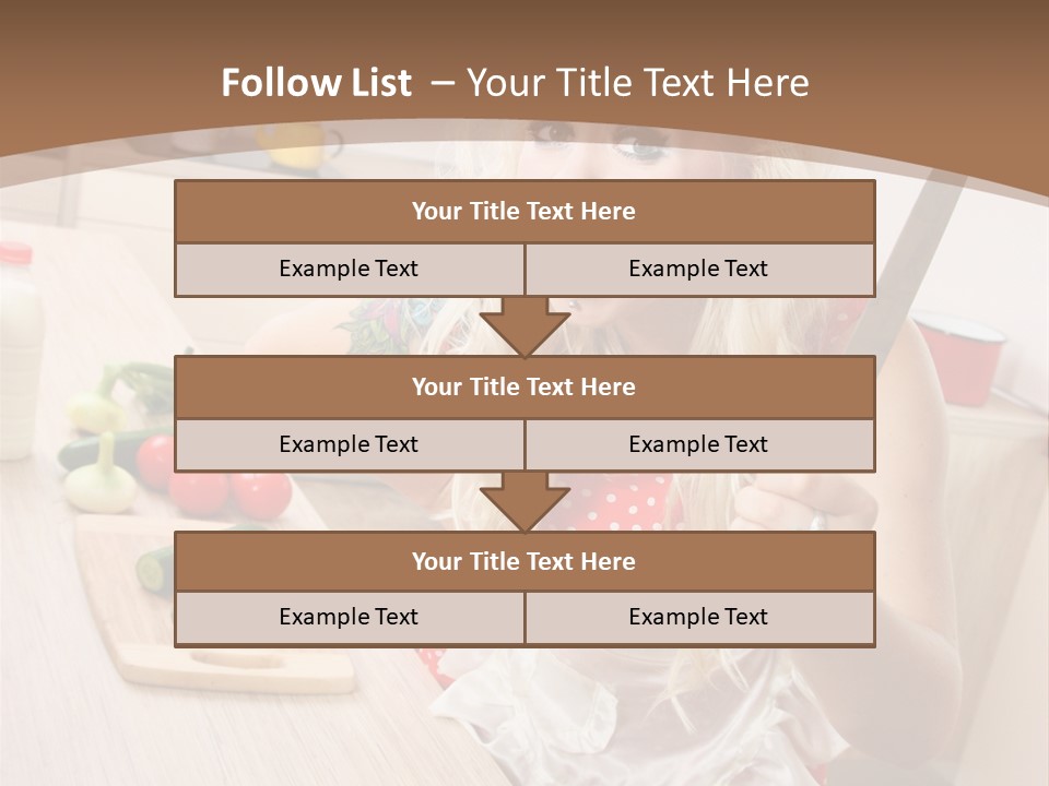 Aggressive Girl Cooking PowerPoint Template