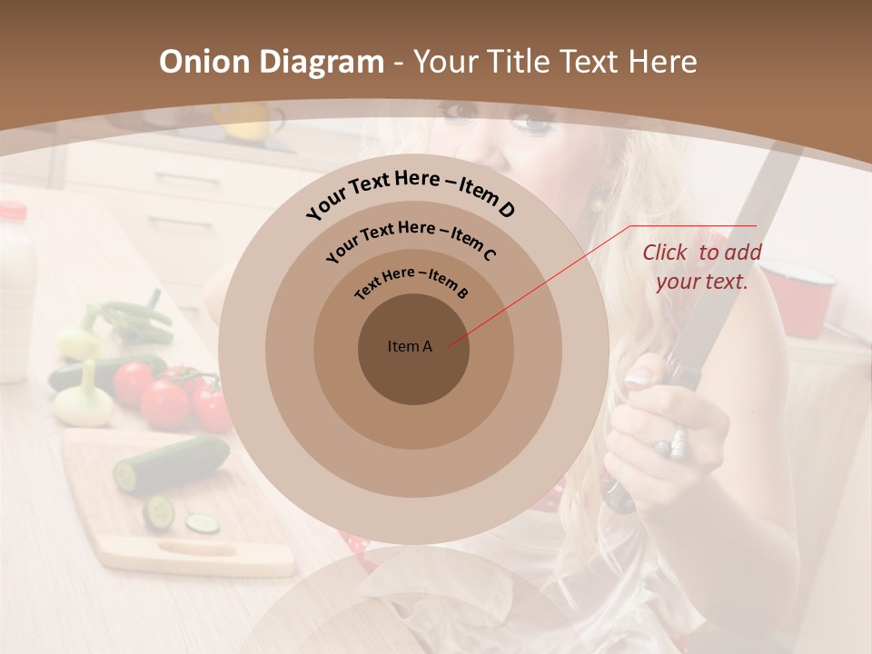 Aggressive Girl Cooking PowerPoint Template