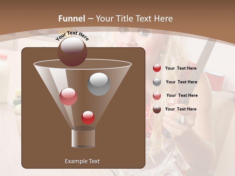 Aggressive Girl Cooking PowerPoint Template