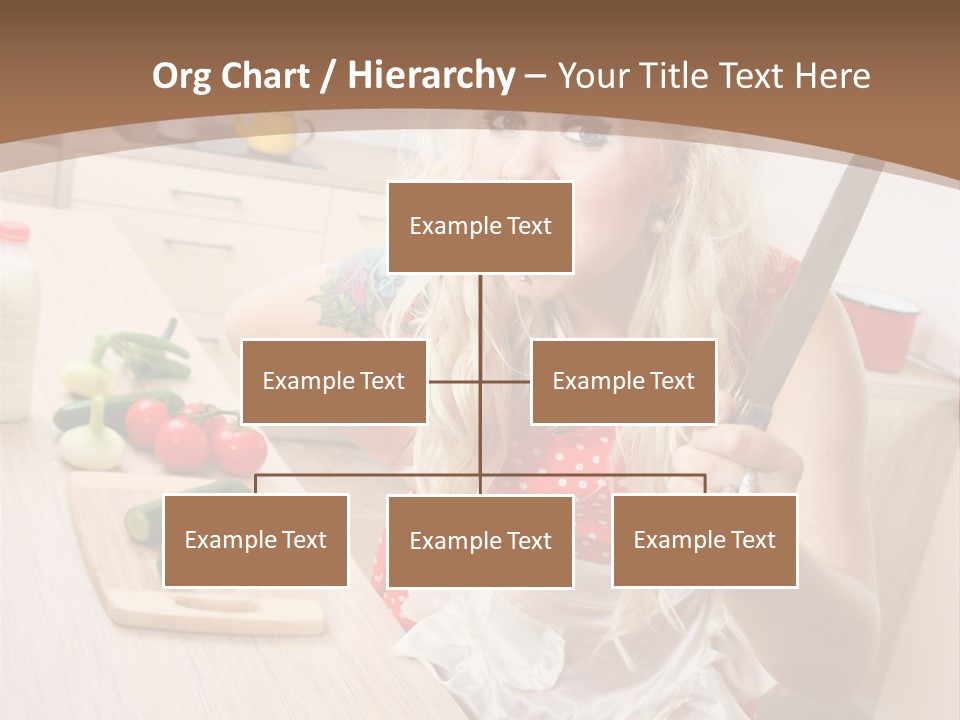 Aggressive Girl Cooking PowerPoint Template