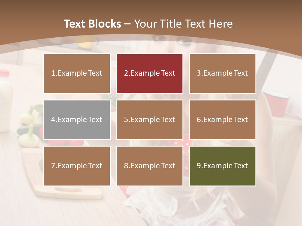 Aggressive Girl Cooking PowerPoint Template