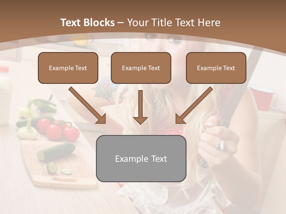 Aggressive Girl Cooking PowerPoint Template