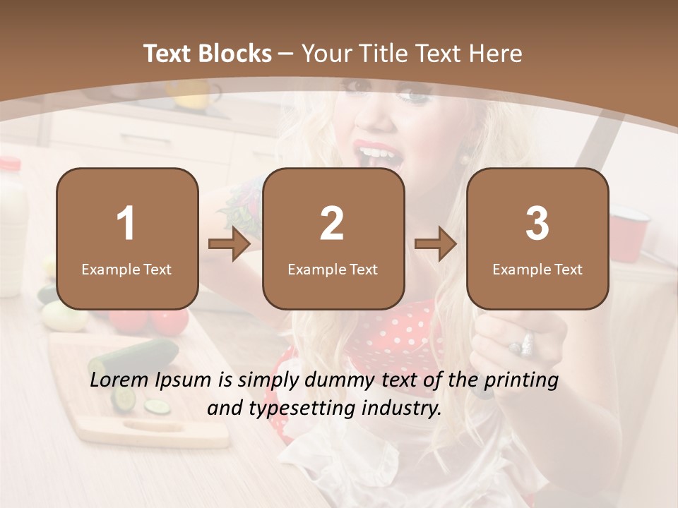 Aggressive Girl Cooking PowerPoint Template