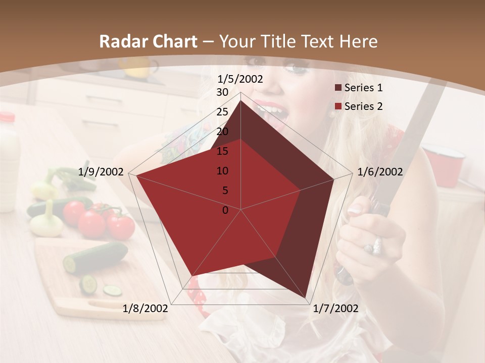 Aggressive Girl Cooking PowerPoint Template