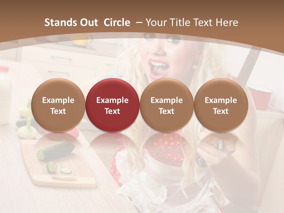 Aggressive Girl Cooking PowerPoint Template