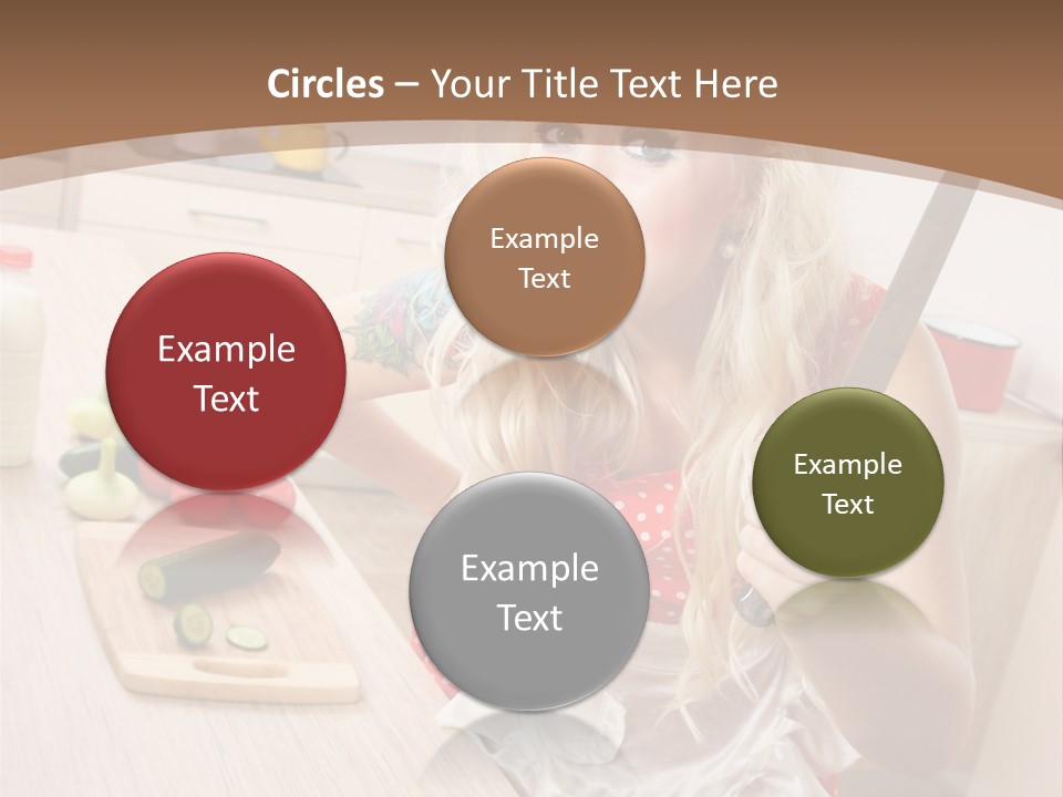 Aggressive Girl Cooking PowerPoint Template